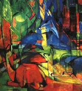 Franz Marc Deer in the Forest II oil